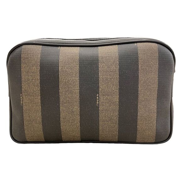 Vintage FENDI PQUIN STRIPED Clutch/Cosmetics Case - Picture 10 of 16
